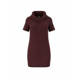 Athleta Women’s Maroon Cowl Neck Tisbury Cable knit Tunic Sweater Size L